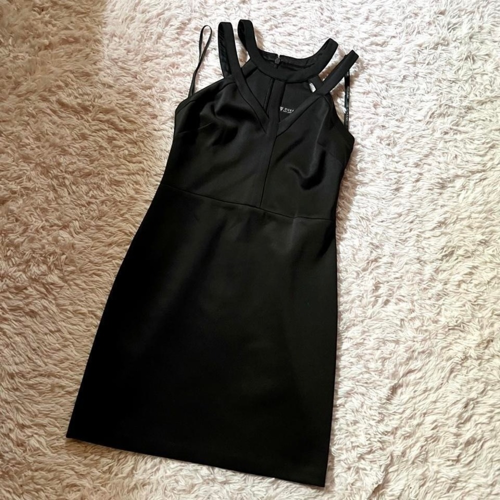 Guess Designer Timeless Classic Caged Scuba Sheath Dress‎ Womens 12 Old Money